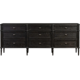 Toulouse Distressed Black 9 Drawer Dresser | ready to ship!
