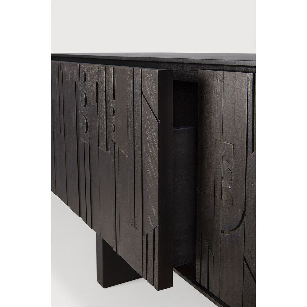 Featuring Mosaic TV cupboard by Ethnicraft at Amethyst Home. It all started with a happy incident. Inspired by the remaining offcuts from our factory designs, the layered wood pieces of the Mosaic TV cupboard form a rhythm, reminiscent of the partition of a pipe organ. Deeply influenced by music within his creative process, Alain van Havre offers a renewed.  Amethyst Home provides interior design, new home construction design consulting, vintage area rugs, and lighting in the Calabasas metro area.