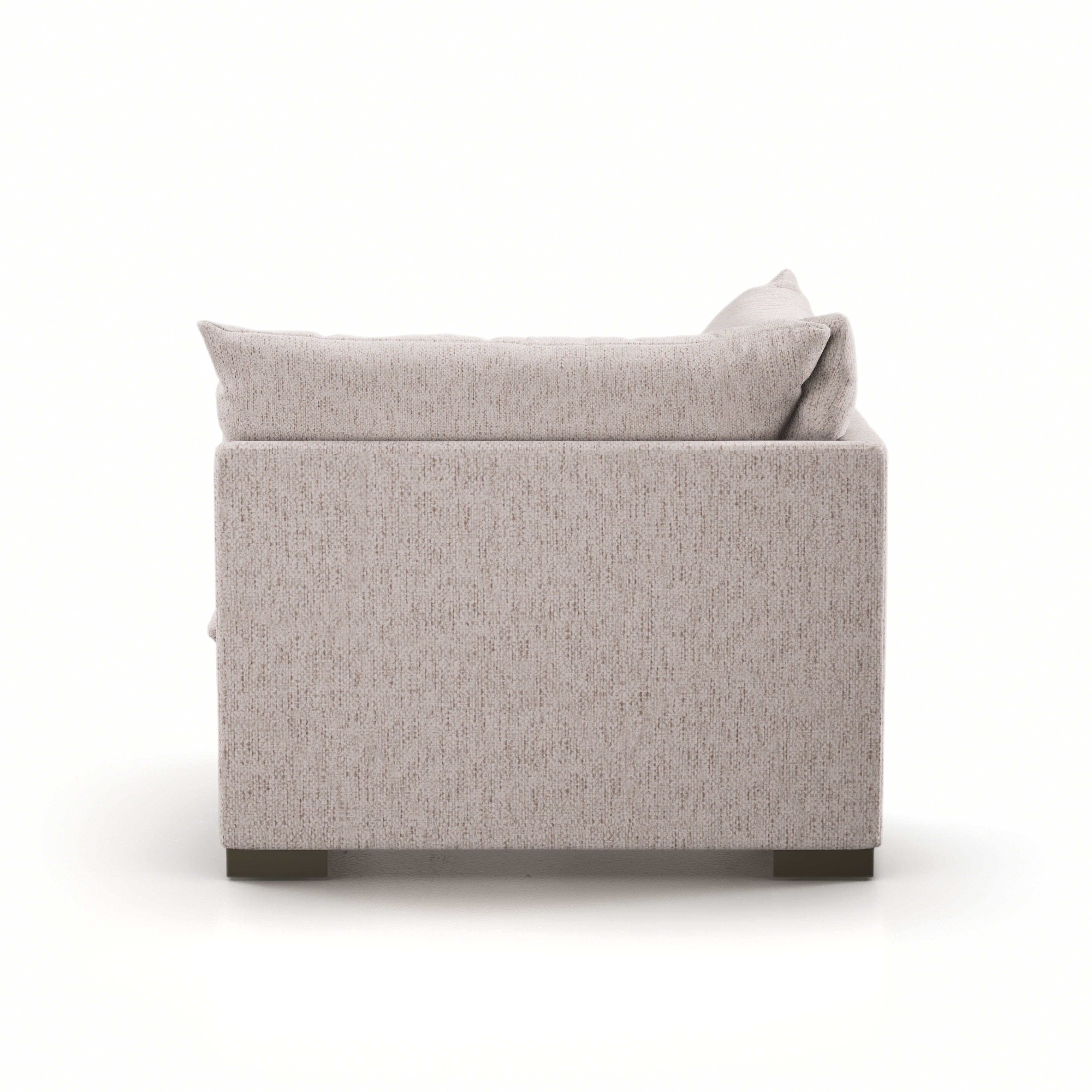 Featuring Westwood Sectional Pieces - Bayside Pebble by Four Hands at Amethyst Home. Meet the ultimate modular lounger. Knife edge cushioning is upholstered in a stone-colored high-performance fabric, perfect for modern living. Ottoman piece to matching sectional. Performance fabrics are specially created to withstand spills, stains, high traffic and w. Amethyst Home provides interior design, new home construction design consulting, vintage area rugs, and lighting in the Salt Lake City metro area.