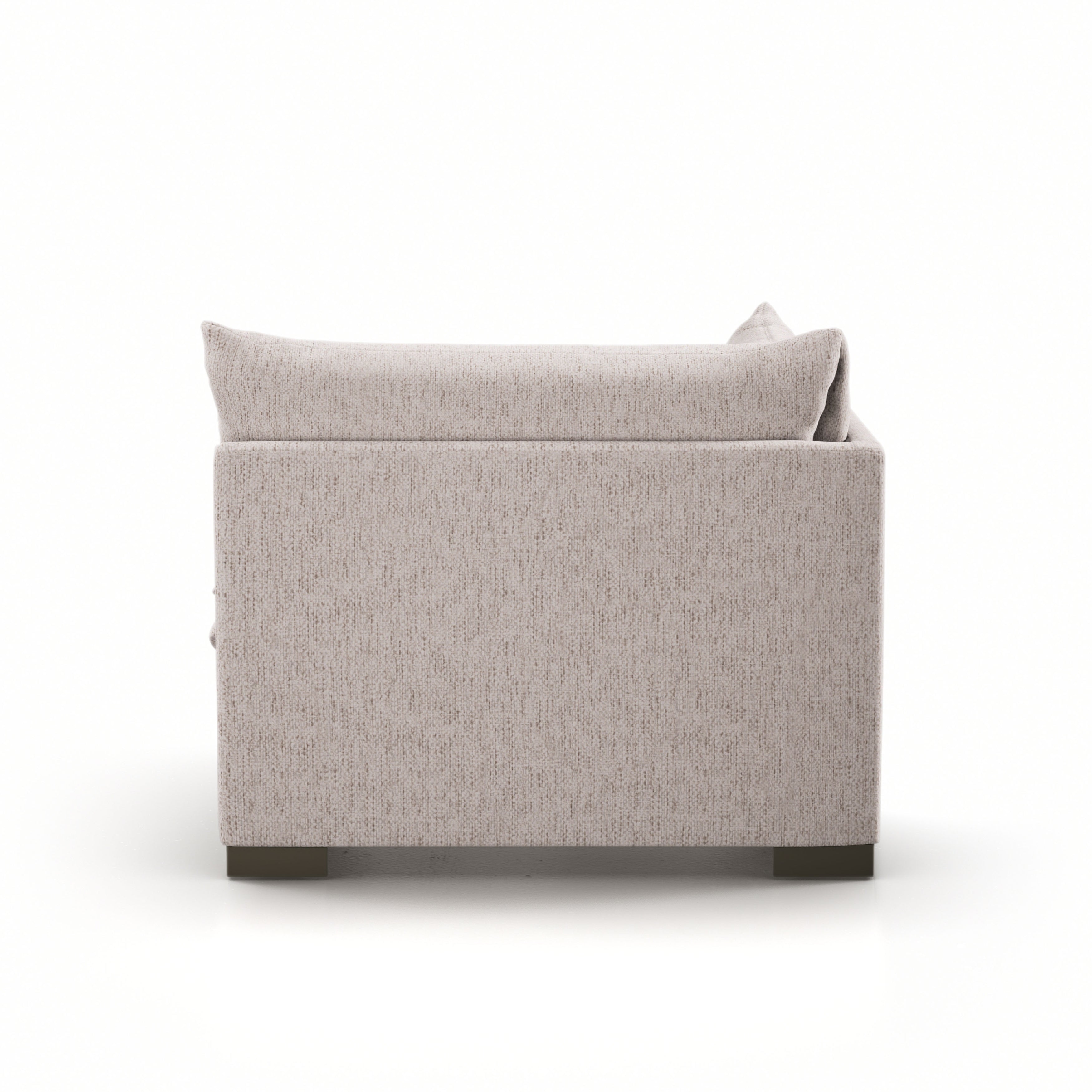 Featuring Westwood Sectional Pieces - Bayside Pebble by Four Hands at Amethyst Home. Meet the ultimate modular lounger. Knife edge cushioning is upholstered in a stone-colored high-performance fabric, perfect for modern living. Ottoman piece to matching sectional. Performance fabrics are specially created to withstand spills, stains, high traffic and w. Amethyst Home provides interior design, new home construction design consulting, vintage area rugs, and lighting in the Winter Garden metro area.