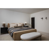 Featuring Petra Knoll Natural Ottoman-62" by Four Hands at Amethyst Home. Vintage gone modern. Solid oak forms a finely sculpted oval for textural boucle upholstery in a beautifully rich cream. Gunmetal-finished iron stretcher and ferrule caps for a fresh finishing touch. Performance fabrics are specially created to withstand spills, stains, high traffic a. Amethyst Home provides interior design, new home construction design consulting, vintage area rugs, and lighting in the Scottsdale metro area.