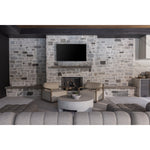 Featuring Stroud Faye Sand Outdoor Swivel Chair by Four Hands at Amethyst Home. A timeless look, complementary to any style. Simple, open FSC®-certified teak framing softens the edges of this outdoor swivel chair, paired with a fixed seat cushion and removable back. Finished with a 360 inset swivel beneath the plinth base. Cover or store indoors during inclemen. Amethyst Home provides interior design, new home construction design consulting, vintage area rugs, and lighting in the Miami metro area.