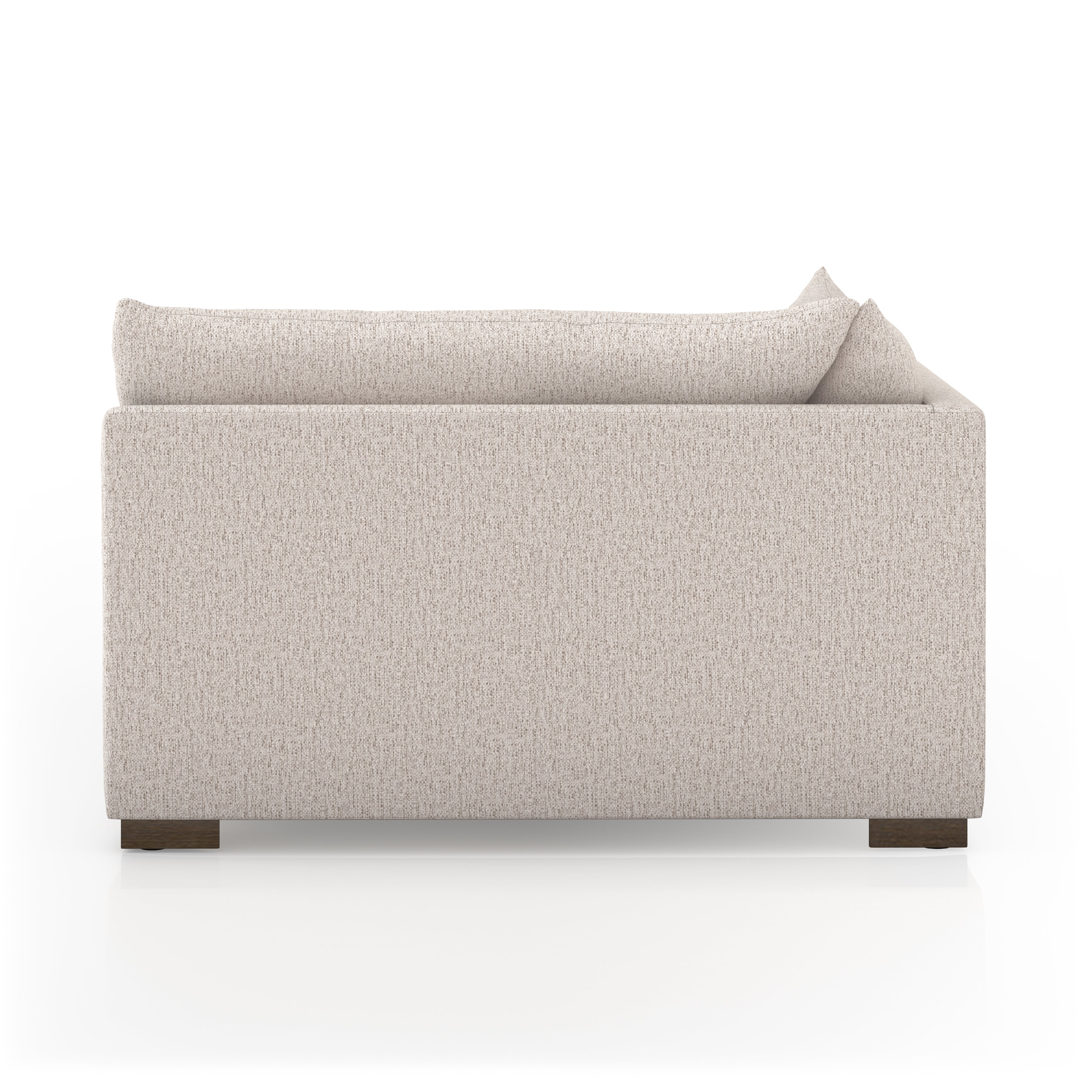 Featuring Westwood Sectional Pieces - Bayside Pebble by Four Hands at Amethyst Home. Meet the ultimate modular lounger. Knife edge cushioning is upholstered in a stone-colored high-performance fabric, perfect for modern living. Ottoman piece to matching sectional. Performance fabrics are specially created to withstand spills, stains, high traffic and wear,. Amethyst Home provides interior design, new home construction design consulting, vintage area rugs, and lighting in the Park City metro area.