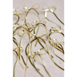 Maxi Gold Duster Bow Holiday Statement Earrings