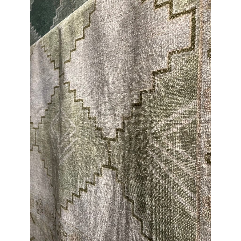 Featuring Gallant Enfield Hand-Knotted Rug by Jaipur Living at Amethyst Home. The updated traditional Gallant Enfield is an assortment of beautifully colored hand-knotted designs. The Enfield area rug showcases a vintage-inspired bordered medallion design in on-trend green, cream, light blue, and tan tones, stunningly distressed for texture and antiqu.  Amethyst Home provides interior design, new home construction design consulting, vintage area rugs, and lighting in the Salt Lake City metro area.