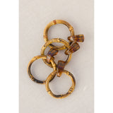 Dark Brown Bamboo Statement Drop Earrings