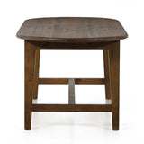 Featuring Alfie Waxed Pine Dining Table by Four Hands at Amethyst Home. Made from solid pine that's been weathered for a distressed, farmhouse-style look then finished in a warm honey. Simple tapered legs support an oval top with a stretcher and apron for a beautifully traditional look. Seats 8 comfortably.87"Overall Dimensions: 86.50"w x 35.50"d x 30.00"hWeight: 109.13 lbs110"Ov. Amethyst Home provides interior design, new construction, custom furniture, and area rugs in the Washington metro area