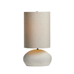 Featuring Allura White Speckled Ceramic Table Lamp by Four Hands at Amethyst Home. A curved ceramic base with a speckled matte finish supports an extra-tall flax linen shade. This elongated silhouette brings a sculptural look to any tabletop.Overall Dimensions: 12.00"w x 11.00"d x 23.00"hWeight : 6.44 lbsMaterials : Ceramic, Thermoplastic, 65% Polyester, 35% Flax/Linen. Amethyst Home provides interior design, new construction, custom furniture, and area rugs in the Calabasas metro area
