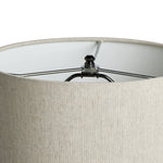 Featuring Allura White Speckled Ceramic Table Lamp by Four Hands at Amethyst Home. A curved ceramic base with a speckled matte finish supports an extra-tall flax linen shade. This elongated silhouette brings a sculptural look to any tabletop.Overall Dimensions: 12.00"w x 11.00"d x 23.00"hWeight : 6.44 lbsMaterials : Ceramic, Thermoplastic, 65% Polyester, 35% Flax/Linen. Amethyst Home provides interior design, new construction, custom furniture, and area rugs in the Washington metro area