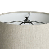 Featuring Allura White Speckled Ceramic Table Lamp by Four Hands at Amethyst Home. A curved ceramic base with a speckled matte finish supports an extra-tall flax linen shade. This elongated silhouette brings a sculptural look to any tabletop.Overall Dimensions: 12.00"w x 11.00"d x 23.00"hWeight : 6.44 lbsMaterials : Ceramic, Thermoplastic, 65% Polyester, 35% Flax/Linen. Amethyst Home provides interior design, new construction, custom furniture, and area rugs in the Washington metro area