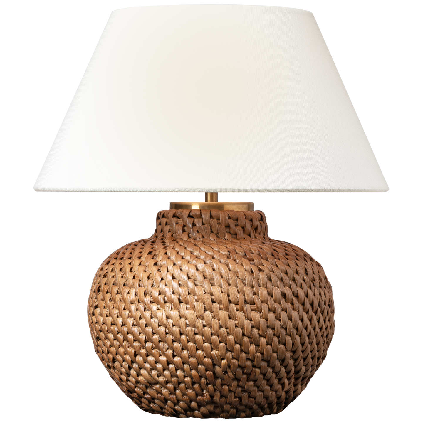 Featuring Avedon 11" Cordless Natural Rattan Accent Lamp by Visual Comfort at Amethyst Home. Illuminate any space with the Avedon 11" Cordless Natural Rattan Accent Lamp. This wireless lamp is both stylish and functional, adding a natural touch to any room. With its cordless design, enjoy the convenience of placing the lamp wherever you need it without the hassle of cords. Per. Amethyst Home provides interior design, new construction, custom furniture, and area rugs in the Newport Beach metro area