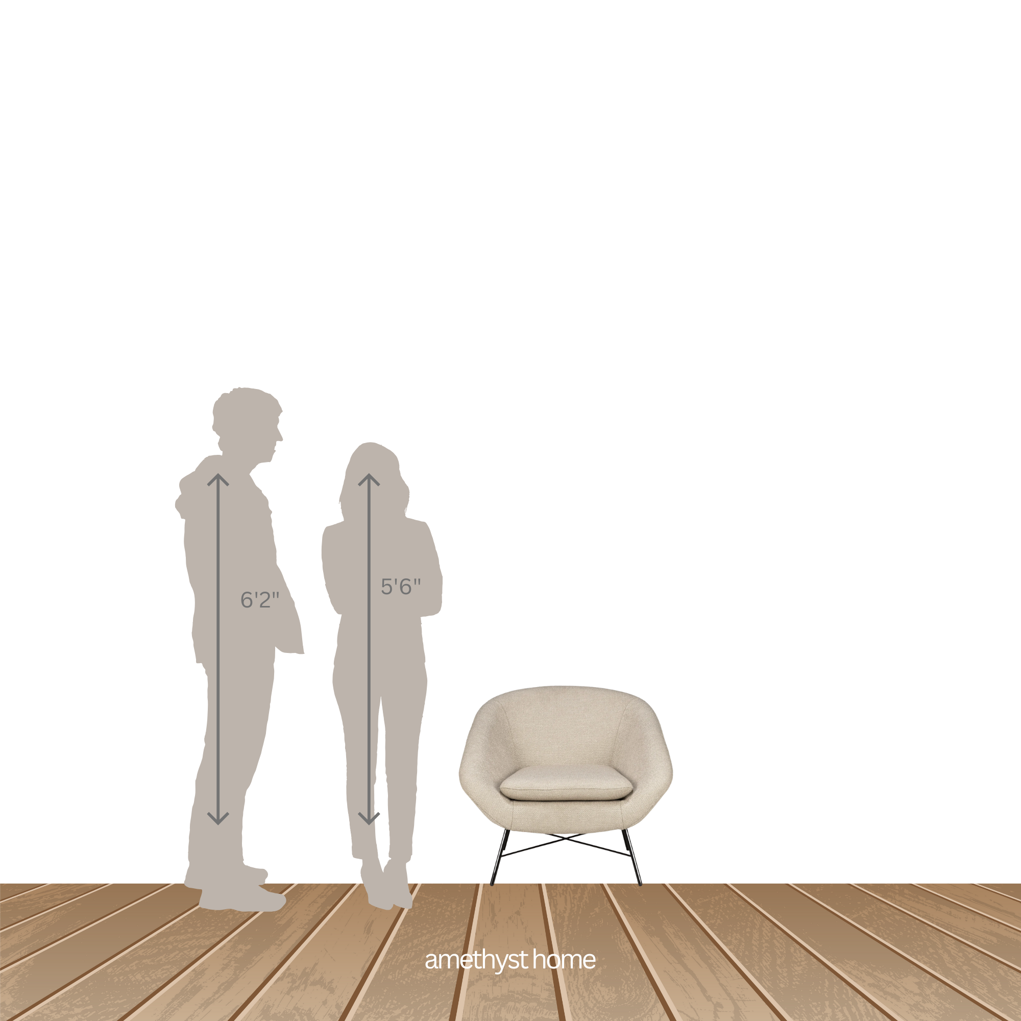 Featuring Barrow Lounge Chair - Off White by Ethnicraft at Amethyst Home. Designed by Jacques Deneef, this Barrow Lounge Chair - Copper has an irresistible vintage vibe. We love the thin metal frame paired with the rich upholstery - a comfortable, timeless chair to add to any space!
Dimensions: 32"w x 31.5"d x 28"h Seat Height: 16.5"
Material: Fabric - 7.  Amethyst Home provides interior design, new home construction design consulting, vintage area rugs, and lighting in the Kansas City metro area.