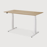 Featuring Bok White Us Oak Adjustable Desk by Ethnicraft at Amethyst Home. The Bok adjustable desk was designed with the importance of health and good posture in mind. The motorised system in its legs allows the tabletop to be elevated to the height of your liking. That way, you can easily switch between sitting and standing throughout the workday. Choose between white or blac. Amethyst Home provides interior design, new construction, custom furniture, and area rugs in the Newport Beach metro area
