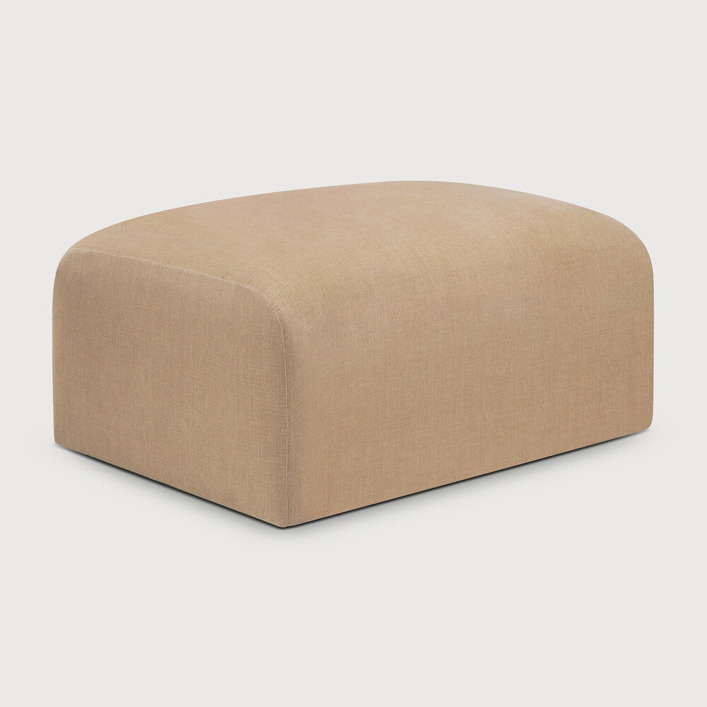 Featuring Bulky Light Sepia Footstool by Ethnicraft at Amethyst Home. The Bulky celebrates simplicity and versatility in one cohesive form. Its mono-volume design, softened by rounded corners and accentuated with subtle stitching details, lends understated elegance to any space. The clean silhouette pairs with luxurious upholstery and thoughtful contours to provide lasting comfort. W. Amethyst Home provides interior design, new construction, custom furniture, and area rugs in the Austin metro area