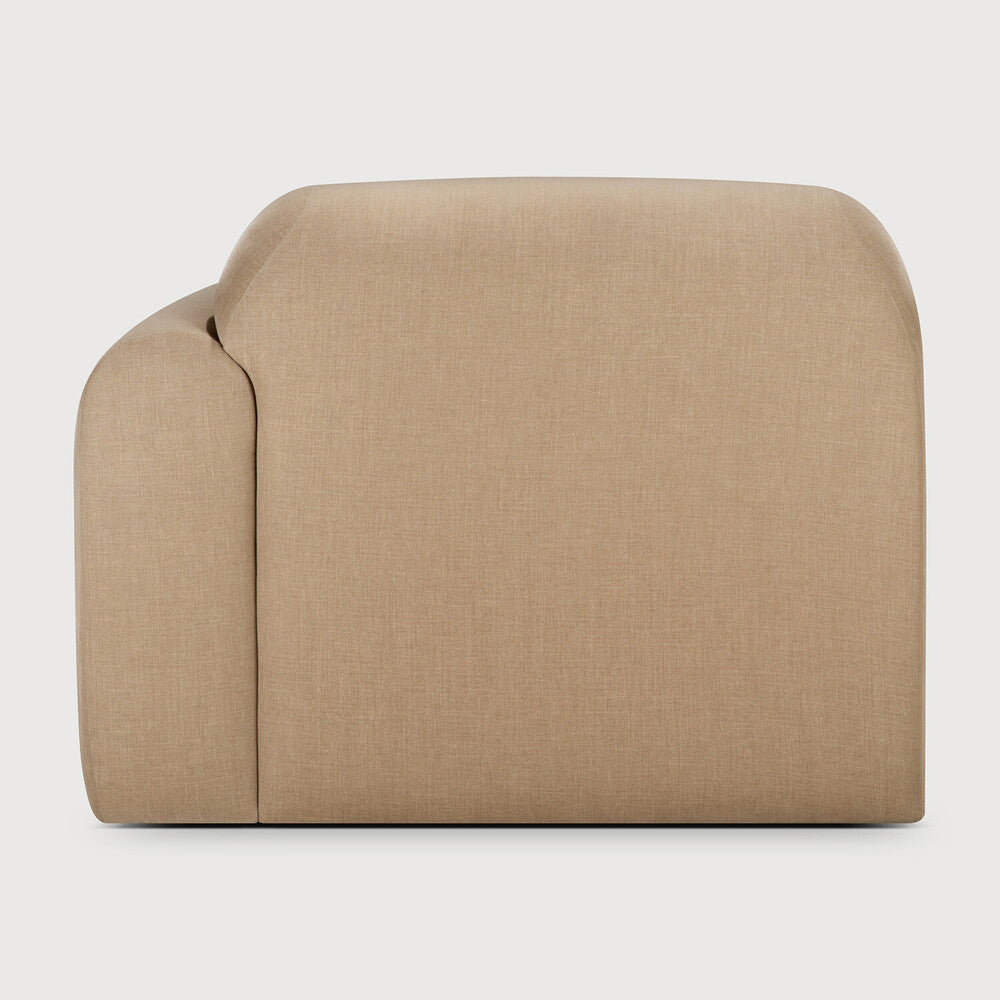 Featuring Bulky Light Sepia Modular Sofa by Ethnicraft at Amethyst Home. The Bulky celebrates simplicity and versatility in one cohesive form. Its mono-volume design, softened by rounded corners and accentuated with subtle stitching details, lends understated elegance to any space. The clean silhouette pairs with luxurious upholstery and thoughtful contours to provide lasting comf. Amethyst Home provides interior design, new construction, custom furniture, and area rugs in the Charlotte metro area