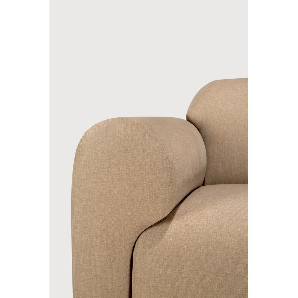 Featuring Bulky Light Sepia Semi-Circle Left Modular Sofa Set by Ethnicraft at Amethyst Home. The Bulky celebrates simplicity and versatility in one cohesive form. Its mono-volume design, softened by rounded corners and accentuated with subtle stitching details, lends understated elegance to any space. The clean silhouette pairs with luxurious upholstery and thoughtful contours to pr. Amethyst Home provides interior design, new construction, custom furniture, and area rugs in the Boston metro area