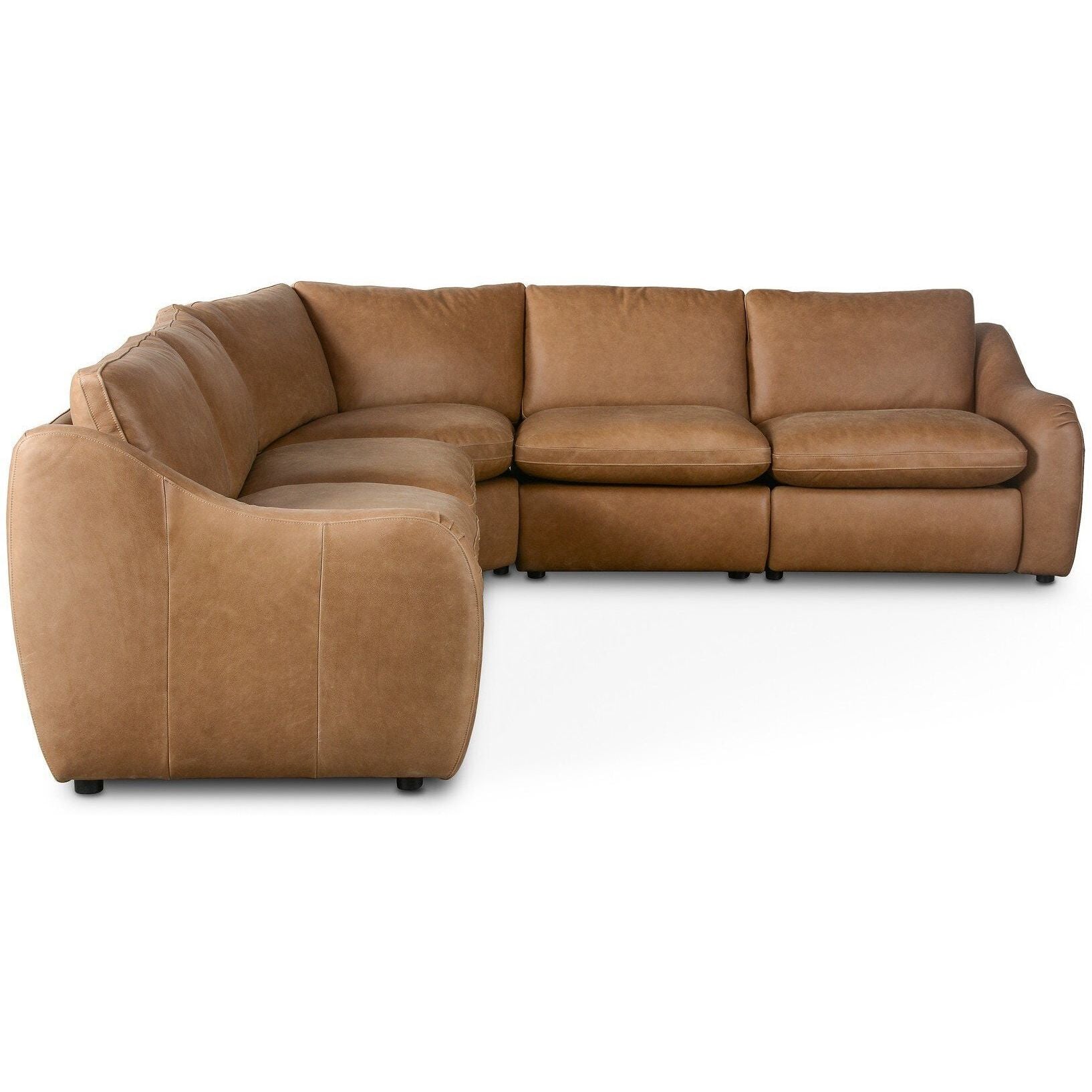 Crawford Palermo Drift Power Recliner 5-Piece Sectional Sofa Four Hands