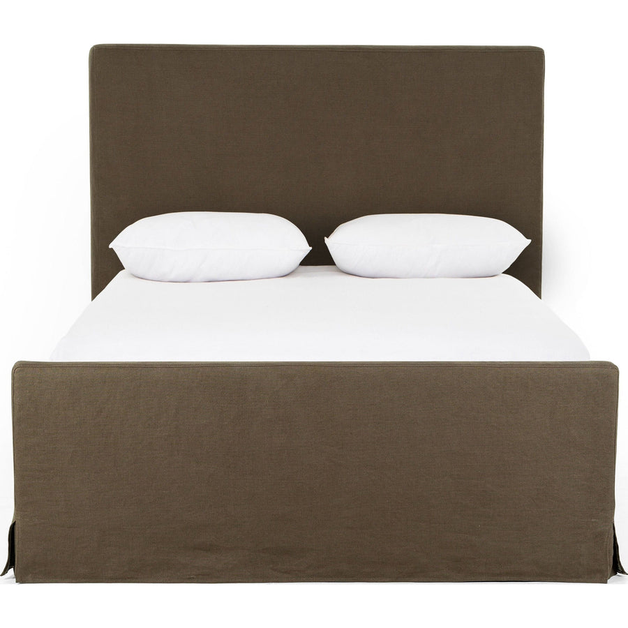 Daphne Coffee Slipcover Bed