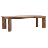 Featuring Xenia Outdoor Dining Table by Dovetail at Amethyst Home. These teak tables are designed for outdoor use, but to preserve their longevity and maintain their appearance, we recommend minimizing exposure to rain and moisture. Prolonged exposure to water can affect the wood's natural finish and may lead to discoloration or surface damage. For best re. Amethyst Home provides interior design, new home construction design consulting, vintage area rugs, and lighting in the Scottsdale metro area.