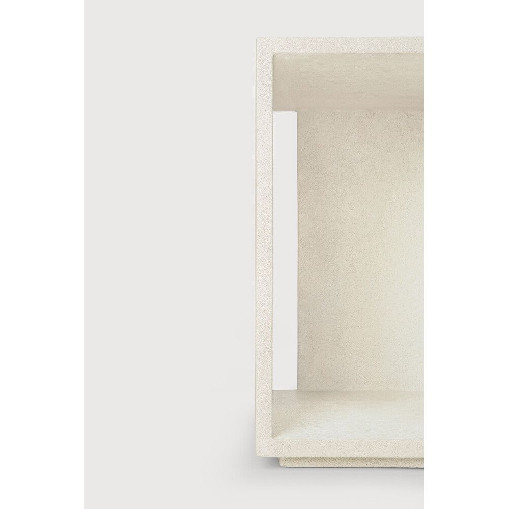 Featuring Elements Microcement Bedside Table by Ethnicraft at Amethyst Home. Elegant simplicity forms the basis of the Elements collection. Seamless and softened forms blend perfectly with textural character at the expert hands of artisans. Each piece offers a slightly unique identity with a high-performing, fine, earthy stone finish. Elements make a durable and stylish addition t. Amethyst Home provides interior design, new construction, custom furniture, and area rugs in the Calabasas metro area