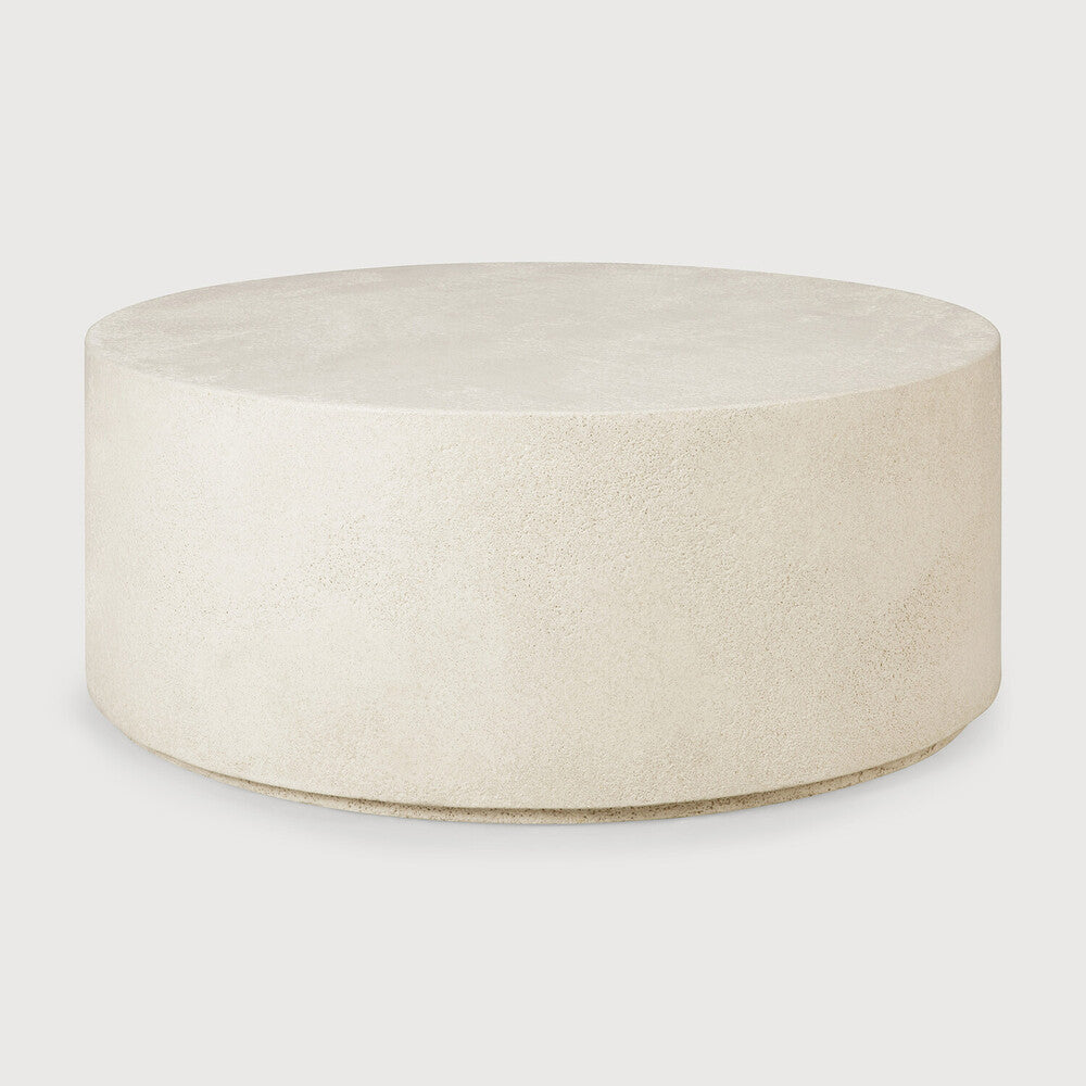 Featuring Elements Microcement Round Coffee Table by Ethnicraft at Amethyst Home. Elegant simplicity forms the basis of the Elements collection. Seamless and softened forms blend perfectly with textural character at the expert hands of artisans. Each piece offers a slightly unique identity with a high-performing, fine, earthy stone finish. Elements make a durable and stylish ad. Amethyst Home provides interior design, new construction, custom furniture, and area rugs in the Laguna Beach metro area