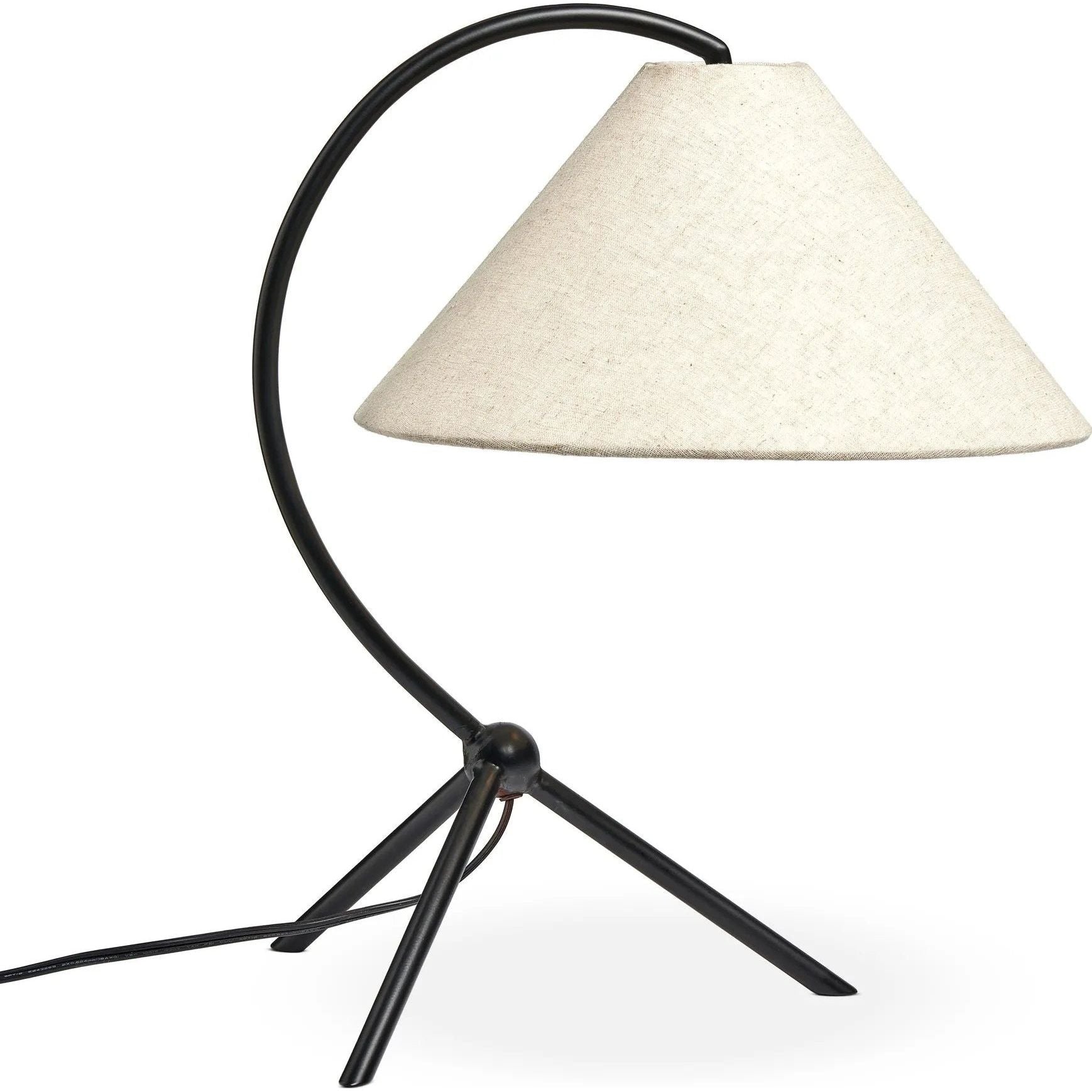 Emile Matte Black Table Lamp  Four Hands