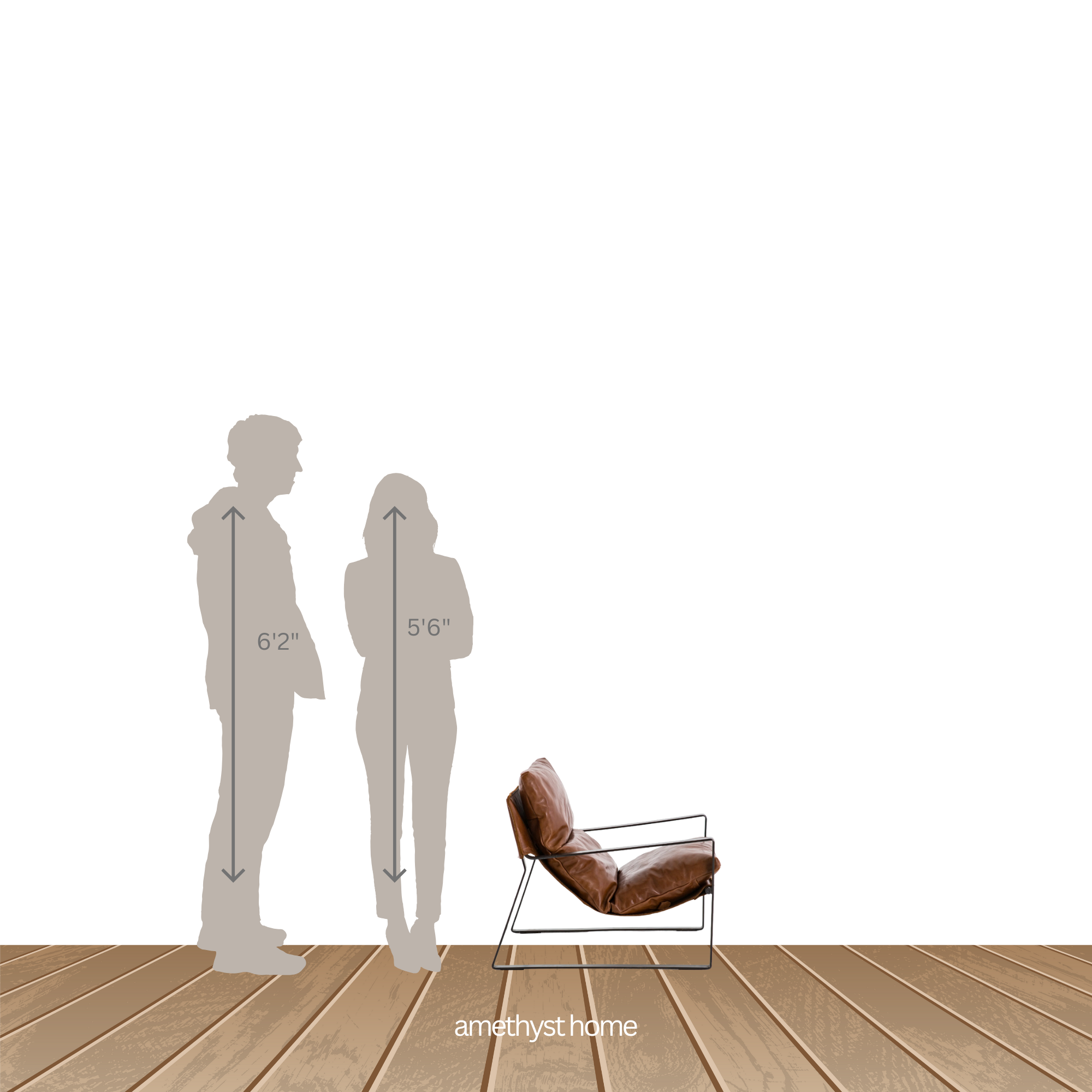 Featuring Emmett Umber Natural Sling Chair by Four Hands at Amethyst Home. Super stylish, effortlessly cool - this Emmett Sling Chair in Umber Natural has light leather that sits low and curved for a fresh take on a throwback form. Slim, gunmetal-finished iron framing elevates the space for any living room or lounge area.
Overall Size: 29"W x 36"L x 29. Amethyst Home provides interior design, new home construction design consulting, vintage area rugs, and lighting in the Salt Lake City metro area.