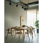 Featuring Bok Oiled Oak Dining Table by Ethnicraft at Amethyst Home. Just like its matching chair, the Bok dining table has become one of our signature designs. Its airy shape yet rock solid construction make this piece a timeless and remarkable design to enjoy for years to come.Collection : BokComfortably seats up to : 10 peopleExtendable : NoFinish : OiledMa. Amethyst Home provides interior design, new home construction design consulting, vintage area rugs, and lighting in the Boston metro area.