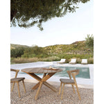 Featuring Circle Outdoor Dining Table by Ethnicraft at Amethyst Home. Our Circle dining table is all about inspiring your loved ones to spend a little more time at the table. Its solid legs intertwine in perfect balance, while the adapted grooved design makes outdoor life a simple pleasure.
Dimensions: 54"d x 54"w x 30"h
Floor Protector : YesMain Material :. Amethyst Home provides interior design, new home construction design consulting, vintage area rugs, and lighting in the Park City metro area.