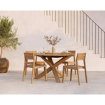 Featuring Circle Outdoor Dining Table by Ethnicraft at Amethyst Home. Our Circle dining table is all about inspiring your loved ones to spend a little more time at the table. Its solid legs intertwine in perfect balance, while the adapted grooved design makes outdoor life a simple pleasure.
Dimensions: 54"d x 54"w x 30"h
Floor Protector : YesMain Mater. Amethyst Home provides interior design, new home construction design consulting, vintage area rugs, and lighting in the Salt Lake City metro area.