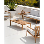 Featuring Jack Outdoor Coffee Table Teak by Ethnicraft at Amethyst Home. With the same luxuriant shapes and curves as the wider Jack collection, the Teak Jack coffee table was designed to attract attention as a single item or arranged together in a composition specific to your needs.
Dimensions: 26"d x 59.5"w x 14"h
Floor Protector : YesMain Material : TeakMax. Amethyst Home provides interior design, new home construction design consulting, vintage area rugs, and lighting in the Dallas metro area.