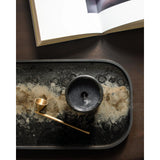 Featuring Organic Valet Tray by Ethnicraft at Amethyst Home. A subdued color palette meets captivating motifs inspired by nature and travel. This Black Organic glass valet tray experiments with the balance between rich patterns offset with muted tones, revealing the beauty behind the deceivingly ordinary subjects from which inspiration is drawn. In doing so, t. Amethyst Home provides interior design, new home construction design consulting, vintage area rugs, and lighting in the Boston metro area.