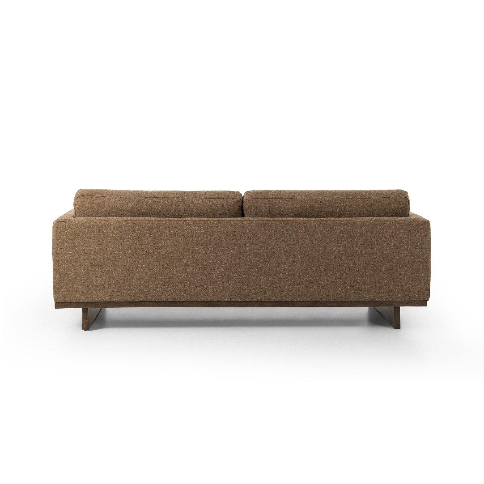 Featuring Everly Antwerp Cafe Sofa by Four Hands at Amethyst Home. Classic goes contemporary. A brown-finished parawood base supports low, deep seating of high-performance fabric, with track arms for a clean touch.Overall Dimensions: 84.00"w x 43.00"d x 32.00"hWeight : 132.28 lbsMaterials : 39% Linen, 35% Cotton, 26% Polyester, Solid Parawood, 100% Polyester. Amethyst Home provides interior design, new construction, custom furniture, and area rugs in the Seattle metro area