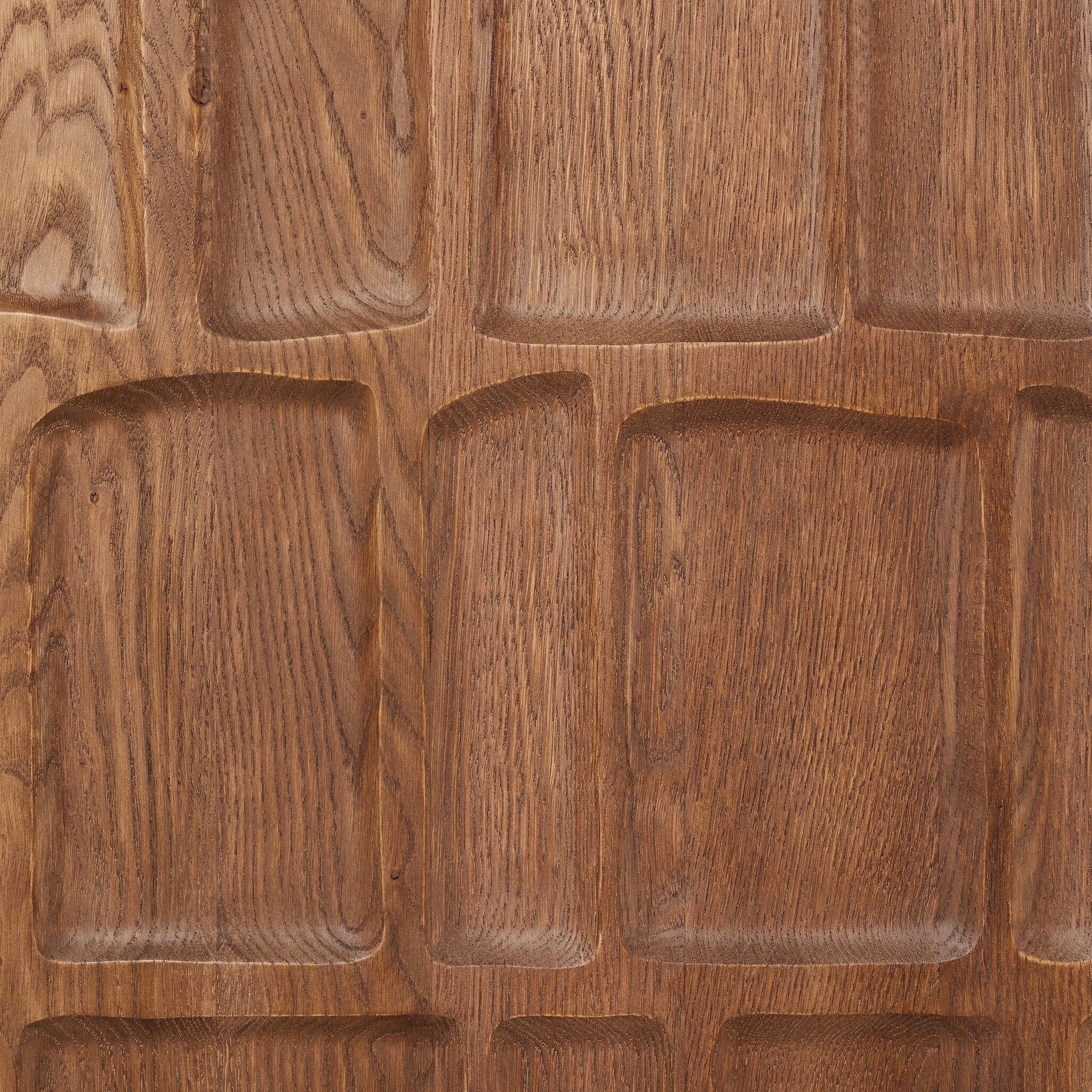 Featuring Ezri Cocoa Oak Cabinet by Four Hands at Amethyst Home. Made from solid oak and finished in a rich cocoa, tall cabinetry is carved with a unique grid-like pattern, for an organic look and textural touch. Interior shelving made from solid mango brings bonus storage to any room. Subtle variations in natural wood graining to be expected.Overall Dimensions: 45.00"w x 18.00"d . Amethyst Home provides interior design, new construction, custom furniture, and area rugs in the Nashville metro area