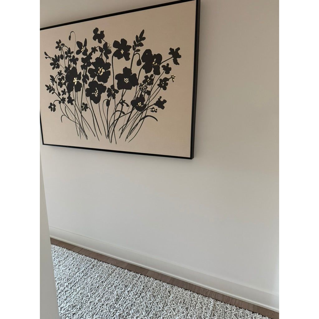 Featuring Black Poppies Framed Art by Wendover Art at Amethyst Home. This captivating piece of Black Poppies Art features bold and vibrant colors that are sure to catch the eye and add a touch of sophistication to any space. The delicate poppy flowers symbolize beauty and remembrance, making it a perfect addition to any home or office. Available in vari.  Amethyst Home provides interior design, new home construction design consulting, vintage area rugs, and lighting in the Laguna Beach metro area.