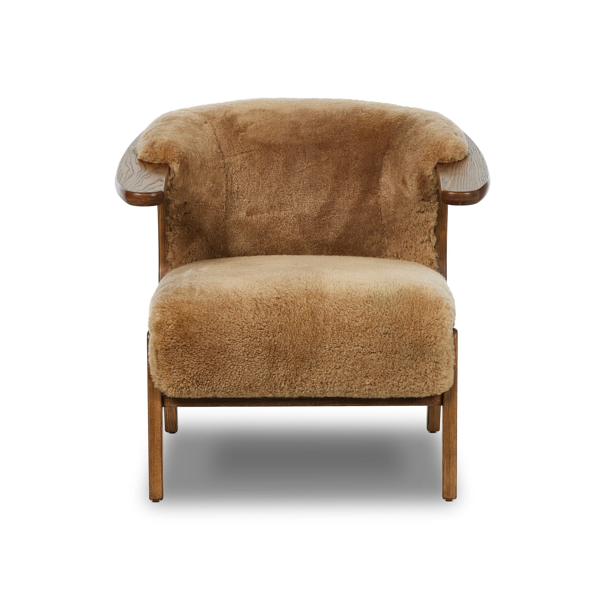 Featuring Fabian Desert Shearling Chair by Four Hands at Amethyst Home. Subtle paddle arms and a wrap frame of amber-finished ash embrace soft brown shearling, while S-spring construction ensures exceptional comfort.Overall Dimensions: 30.75"w x 33.00"d x 28.25"hWeight : 38.58 lbsMaterials : 100% Sheared Sheepskin, Solid Ash. Amethyst Home provides interior design, new construction, custom furniture, and area rugs in the Monterey metro area