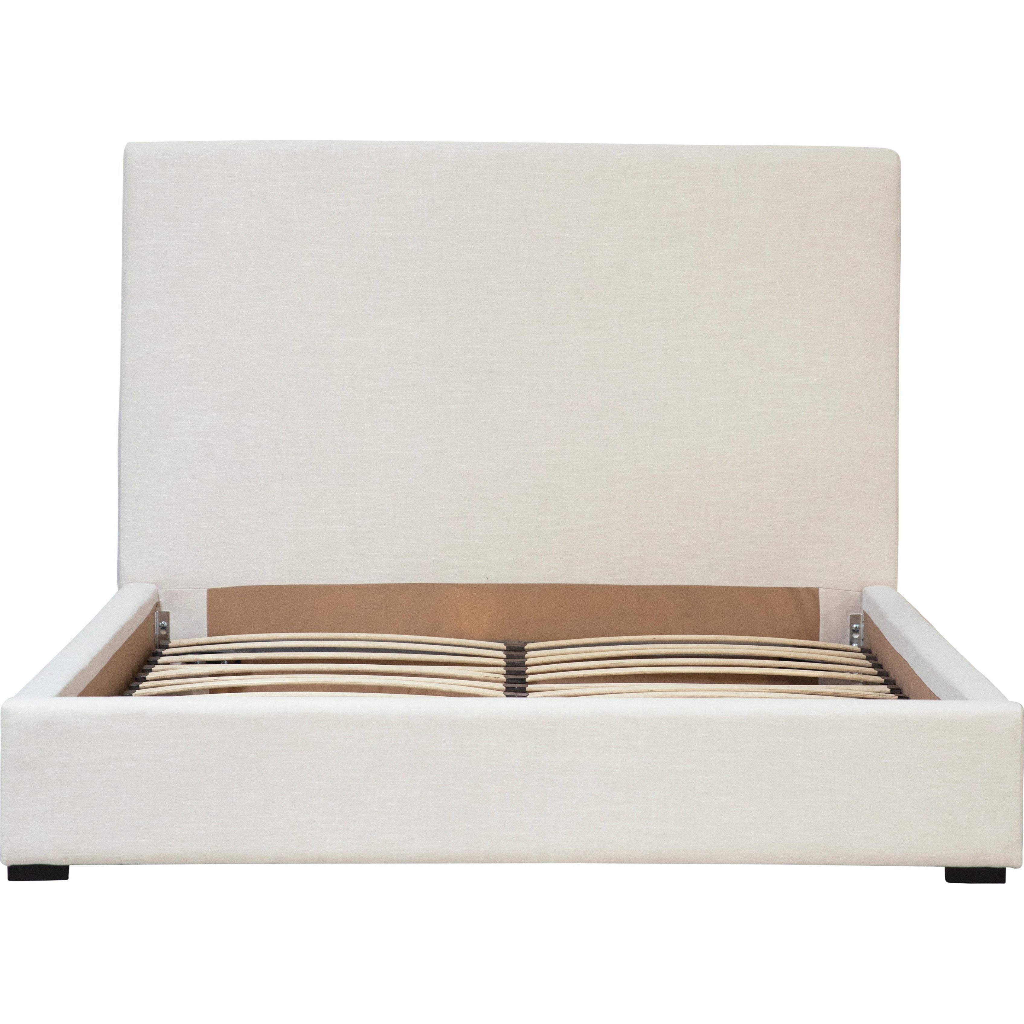 Featuring Fabio Bed by Dovetail at Amethyst Home. Create a soft, serene sanctuary with our irresistibly inviting upholstered bed. Featuring a low-profile frame, wrapped in an off-white linen-blend upholstery that offers nearly endless options for pairing with vibrant and neutral palettes.
67.5"w x 90"d x 49.5"hMaterial : Linen Blend Upholstery and Birch. Amethyst Home provides interior design, new home construction design consulting, vintage area rugs, and lighting in the Newport Beach metro area.
