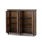 Taking after an antique from China, this inspired cabinet features overlapping double doors and rounded accents. Crafted from solid pine and veneers in a distressed finish for a rustic look Amethyst Home provides interior design, new home construction design consulting, vintage area rugs, and lighting in the Newport Beach metro area.