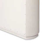 Uniquely made from ivory-painted linen, a beautifully curved drawer chest gives shape to generous storage for clothes, accessories and more Amethyst Home provides interior design, new home construction design consulting, vintage area rugs, and lighting in the Kansas City metro area.