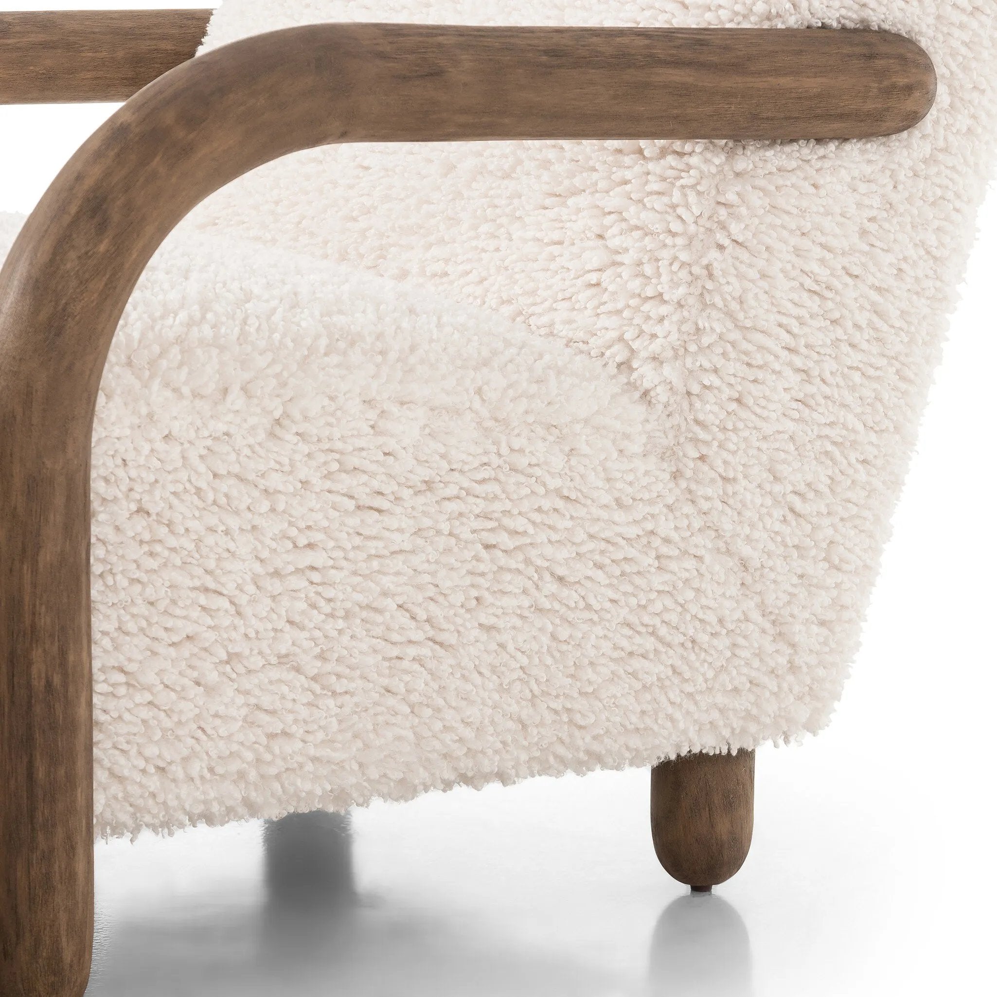 Featuring Aniston Andes Natural Chaise by Four Hands at Amethyst Home. This versatile accent chaise is upholstered in a faux Mongolian shearling with a textural high pile. A contrasting, chunky parawood frame hugs the seat and is wire-brushed for a warm, vintage feel.
Overall Dimensions: 65.0" L x 33.5 " W x 32.0" H
Collection: KensingtonColors: Andes Natural,. Amethyst Home provides interior design, new home construction design consulting, vintage area rugs, and lighting in the Boston metro area.