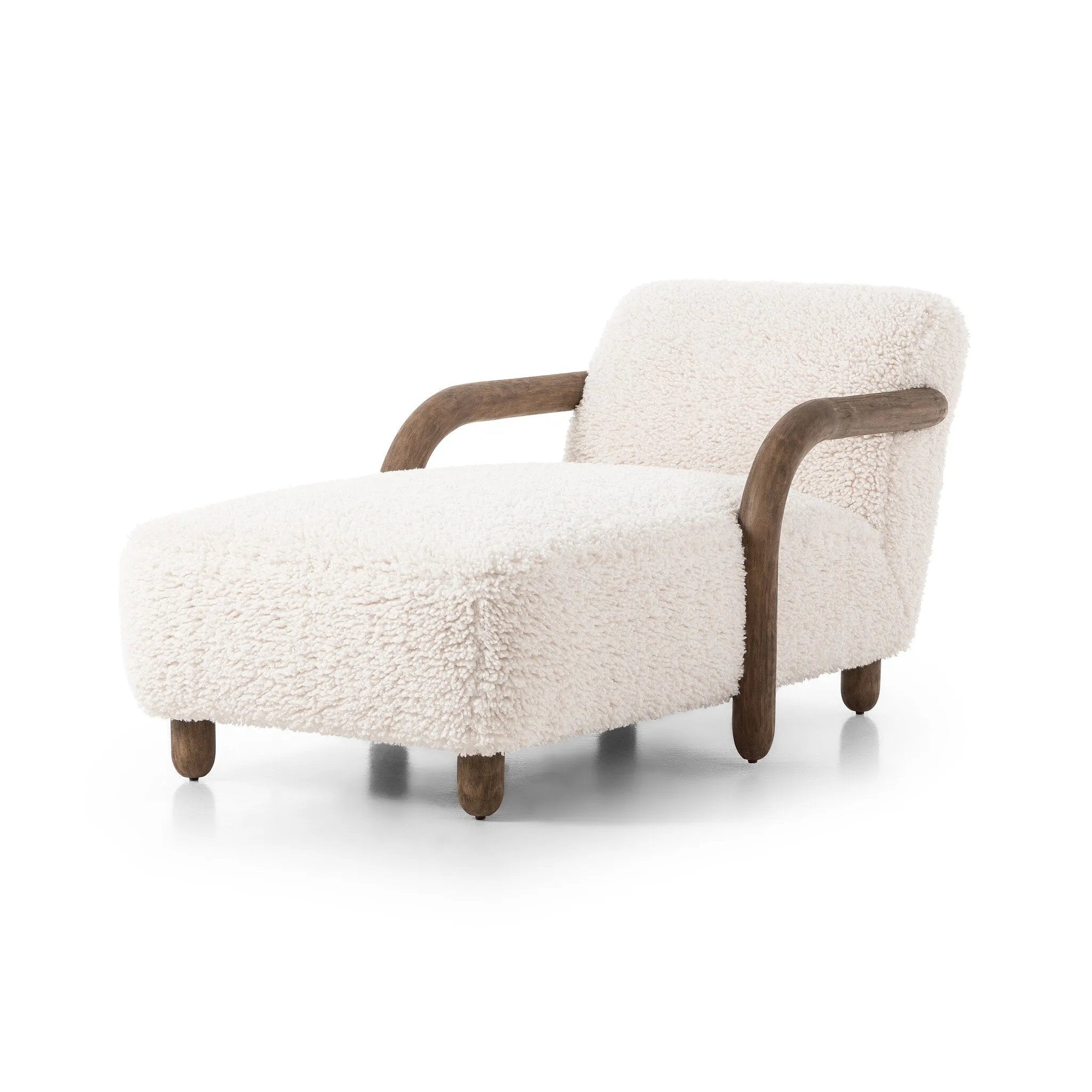 Featuring Aniston Andes Natural Chaise by Four Hands at Amethyst Home. This versatile accent chaise is upholstered in a faux Mongolian shearling with a textural high pile. A contrasting, chunky parawood frame hugs the seat and is wire-brushed for a warm, vintage feel.
Overall Dimensions: 65.0" L x 33.5 " W x 32.0" H
Collection: KensingtonColors: Andes Natu. Amethyst Home provides interior design, new home construction design consulting, vintage area rugs, and lighting in the Washington metro area.