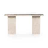 Featuring Arum Cream Marble Desk by Four Hands at Amethyst Home. Made entirely from solid marble in a versatile creamy white, a stately, sculptural desk makes a major style statement.Overall Dimensions: 60.00"w x 30.00"d x 30.00"hWeight : 257.60 lbsMaterials: Solid Marble. Amethyst Home provides interior design, new home construction design consulting, vintage area rugs, and lighting in the Charlotte metro area.