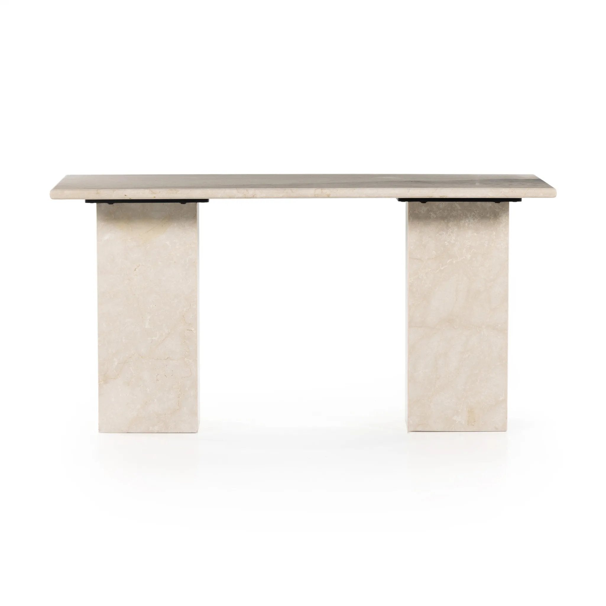 Featuring Arum Cream Marble Desk by Four Hands at Amethyst Home. Made entirely from solid marble in a versatile creamy white, a stately, sculptural desk makes a major style statement.Overall Dimensions: 60.00"w x 30.00"d x 30.00"hWeight : 257.60 lbsMaterials: Solid Marble. Amethyst Home provides interior design, new home construction design consulting, vintage area rugs, and lighting in the Charlotte metro area.
