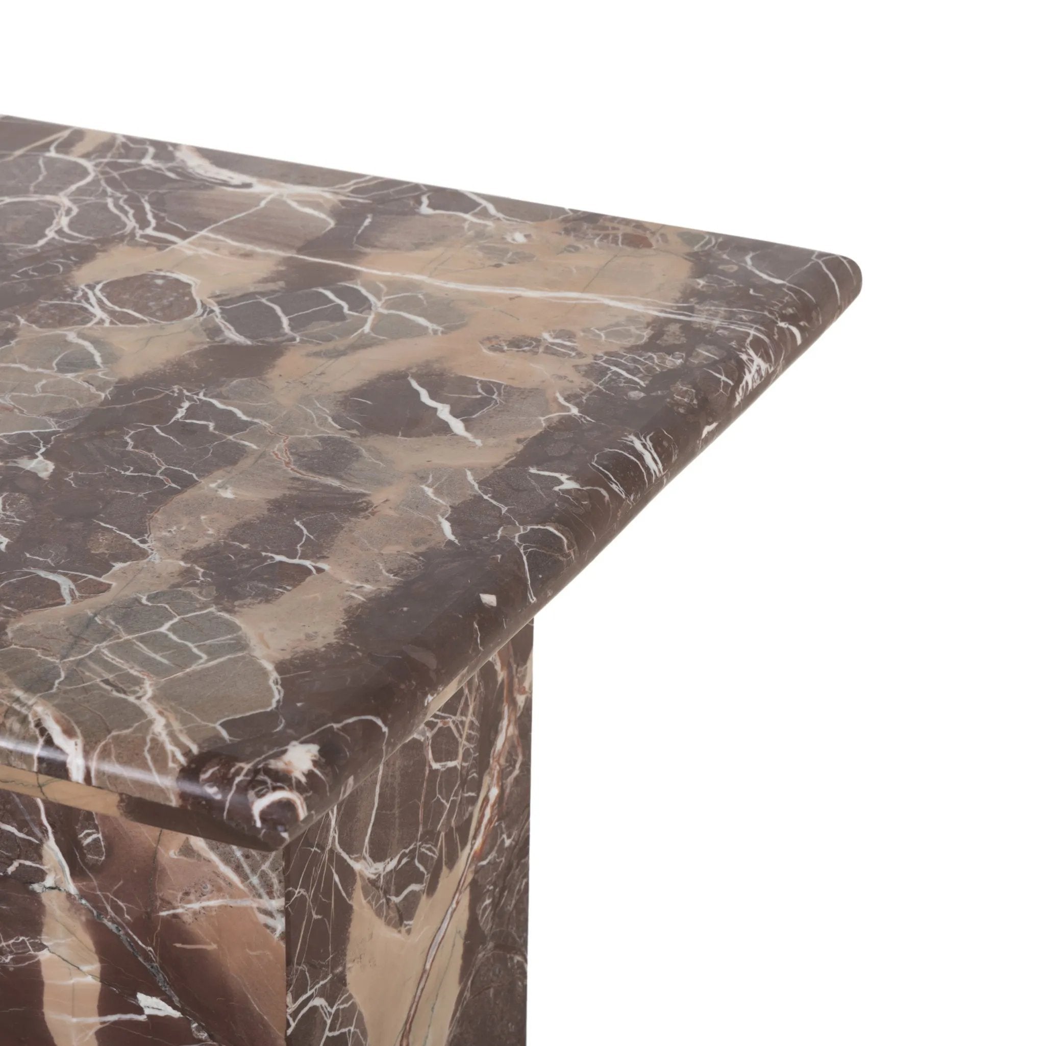 Featuring Arum Merlot Marble Desk by Four Hands at Amethyst Home. Made entirely from solid marble, a stately, sculptural desk makes a major style statement.Overall Dimensions: 60.00"w x 30.00"d x 30.00"hWeight : 257.60 lbsMaterials: Solid Marble. Amethyst Home provides interior design, new home construction design consulting, vintage area rugs, and lighting in the Salt Lake City metro area.