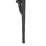 A slim, spare frame of hammered gunmetal pairs with tempered glass, for a clean and timeless end table look. Stretchers attach to metal loops for an elevated design detail Amethyst Home provides interior design, new home construction design consulting, vintage area rugs, and lighting in the Salt Lake City metro area.