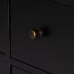 Featuring Belmont Black 12 Drawer Dresser by Four Hands at Amethyst Home. Industrial-inspired, black-finished iron forms a wide and roomy twelve-drawer dresser, with bronzed knobs for contrast.Overall Dimensions: 85.00"w x 19.75"d x 38.50"hWeight : 401.24 lbsMaterials : Iron. Amethyst Home provides interior design, new home construction design consulting, vintage area rugs, and lighting in the Laguna Beach metro area.