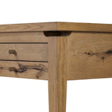 Featuring Bergstrom Warm Natural Oak Veneer Desk by Four Hands at Amethyst Home. Warm up your workspace with this light-finished writing desk of rich character oak. Tapered legs and subtle corner relief details create a simplified look that complements a home office or flex space. Complete with thoughtful touches like built-in cord management, a flip-top ou. Amethyst Home provides interior design, new home construction design consulting, vintage area rugs, and lighting in the San Diego metro area.