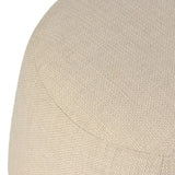 Featuring Bilbury Saxon Sand Ottoman by Four Hands at Amethyst Home. For an extra seat or propped feet, this welcoming ottoman features a subtly tapered shape and a rounded base with oak bun feet beneath. Crafted with soft foam cushioning and upholstered in a poly/wool blend fabric. Overall Dimensions: 22.00"w x 22.00"d x 18.50"h. Amethyst Home provides interior design, new home construction design consulting, vintage area rugs, and lighting in the Kansas City metro area.