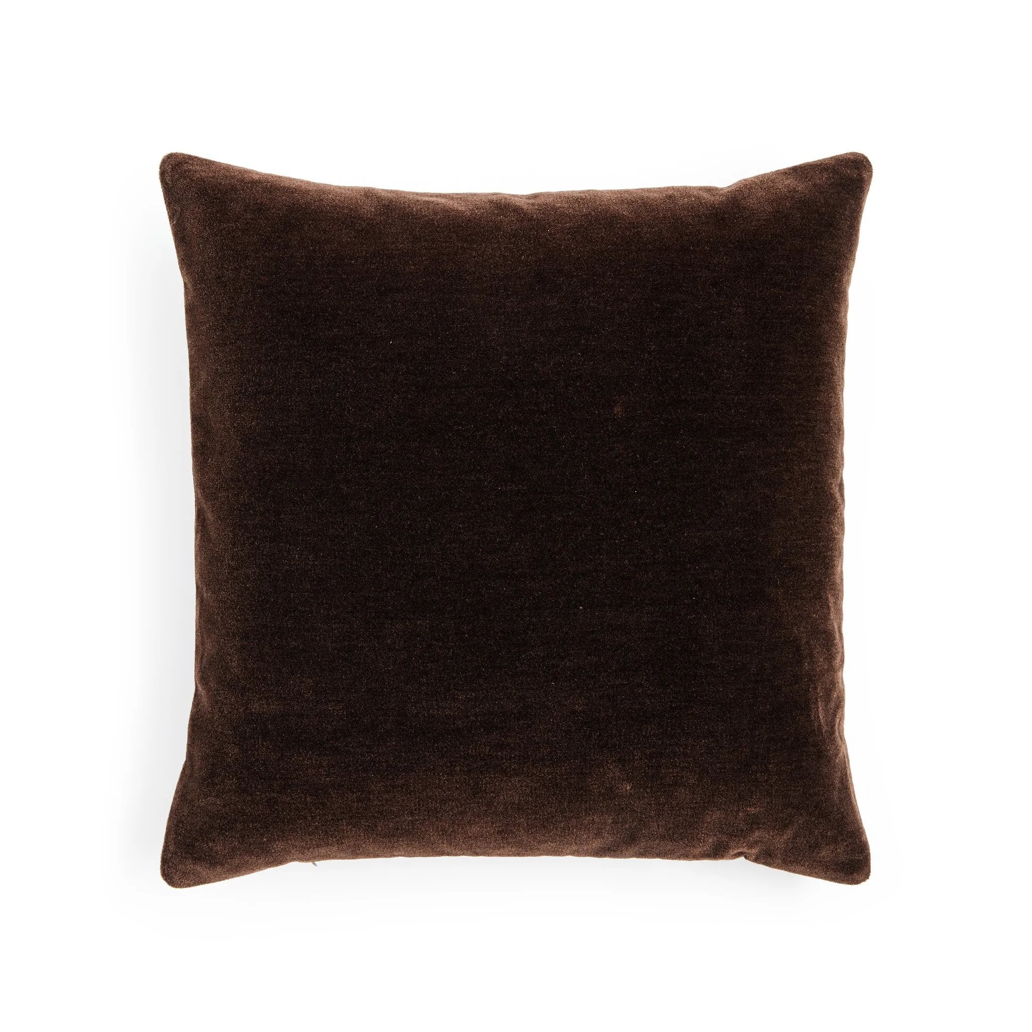 Featuring Bridger Monte Chocolate Pillow by Four Hands at Amethyst Home. Thick and reminiscent of a mohair style texture, the Bridger Monte Chocolate Pillow is an Amethyst fave.  Crafted from saturated solid wool velvet, a deep brown pillow offers a sustainable alternative to mohair. A clean-lined design with knife edges and a hidden zipper.Choose Your Opti. Amethyst Home provides interior design, new home construction design consulting, vintage area rugs, and lighting in the Park City metro area.
