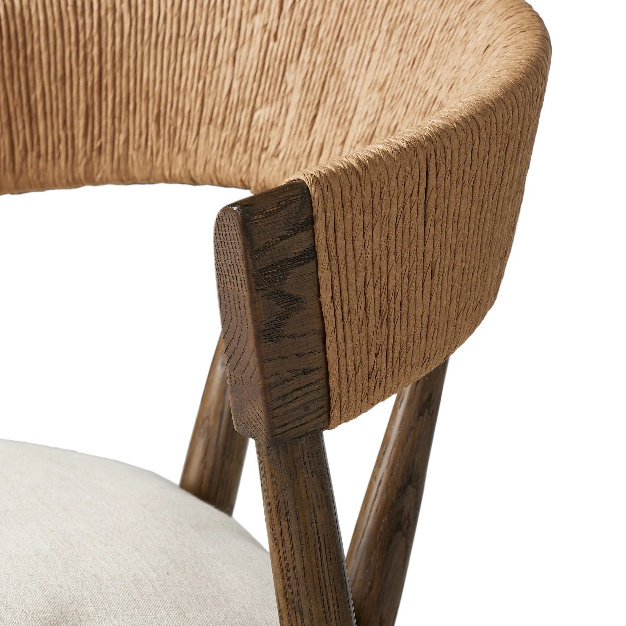 Featuring Buxton Savile Flax Bar + Counter Stool by Four Hands at Amethyst Home. A solid oak counter stool defined by tapered legs and framing gives an updated look to the classic whistler chair. Finished with a paper rush wrapped detail on the back.BarOverall Dimensions: 19.25"w x 22.25"d x 42.75"hWeight: 23.70 lbsCounterOverall Dimensions: 19.50"w x 22.25. Amethyst Home provides interior design, new home construction design consulting, vintage area rugs, and lighting in the Calabasas metro area.